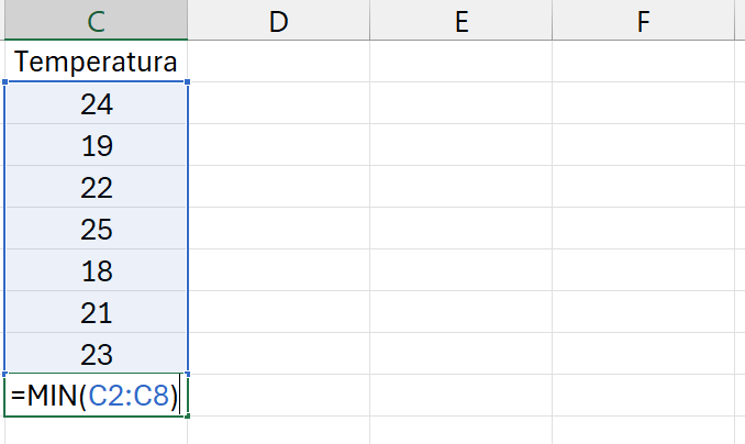 función MIN en excel, ¿cómo usarla?